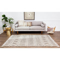 Jani Ann Brown Ivory Geometric Jute And Wool Rug 5 X 7