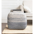Bar Harbor 20 X 20 X 20 Blue Ivory Pouf