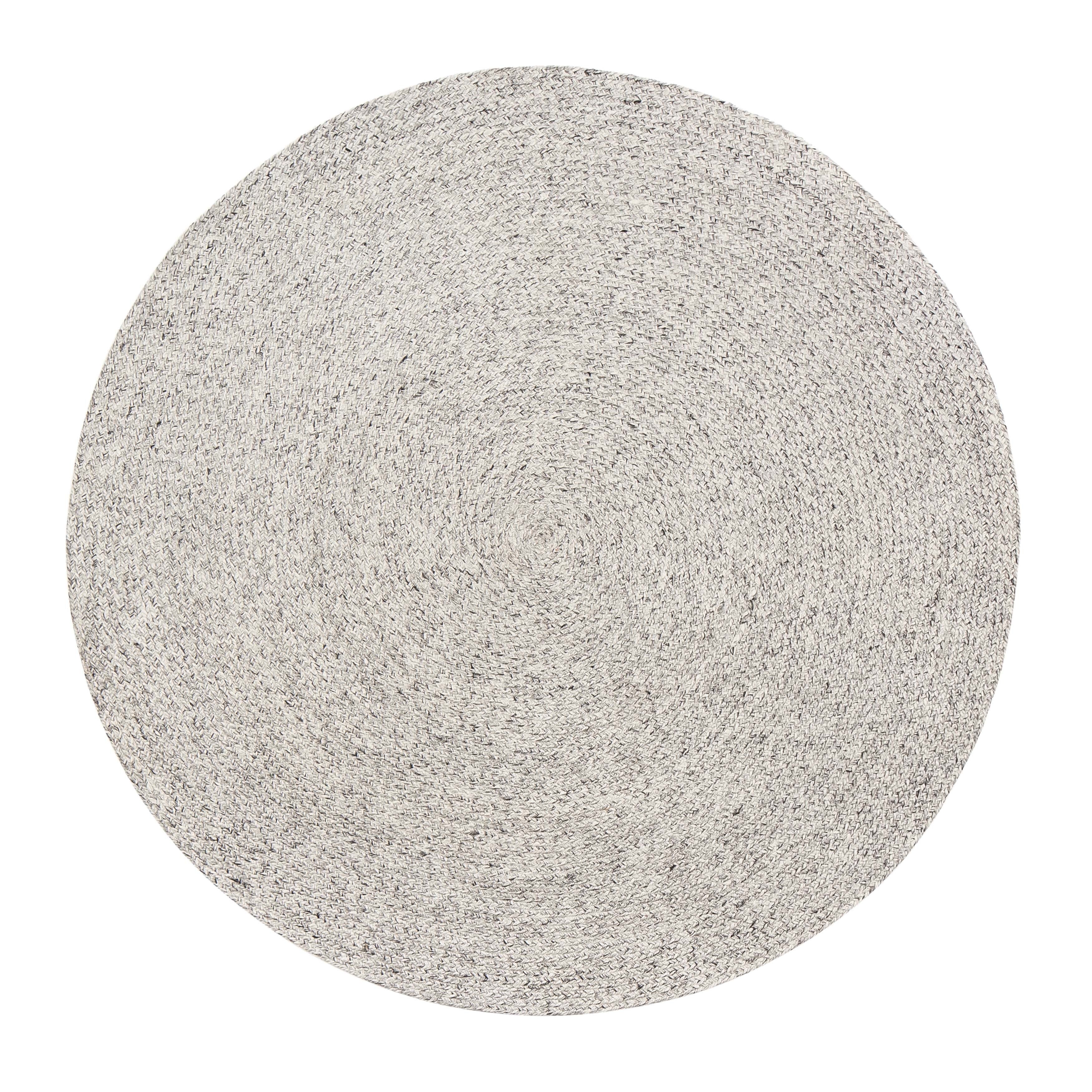 Jani Como Ivory Upcycled Fiber And Cotton Round Rug 6 Round 6