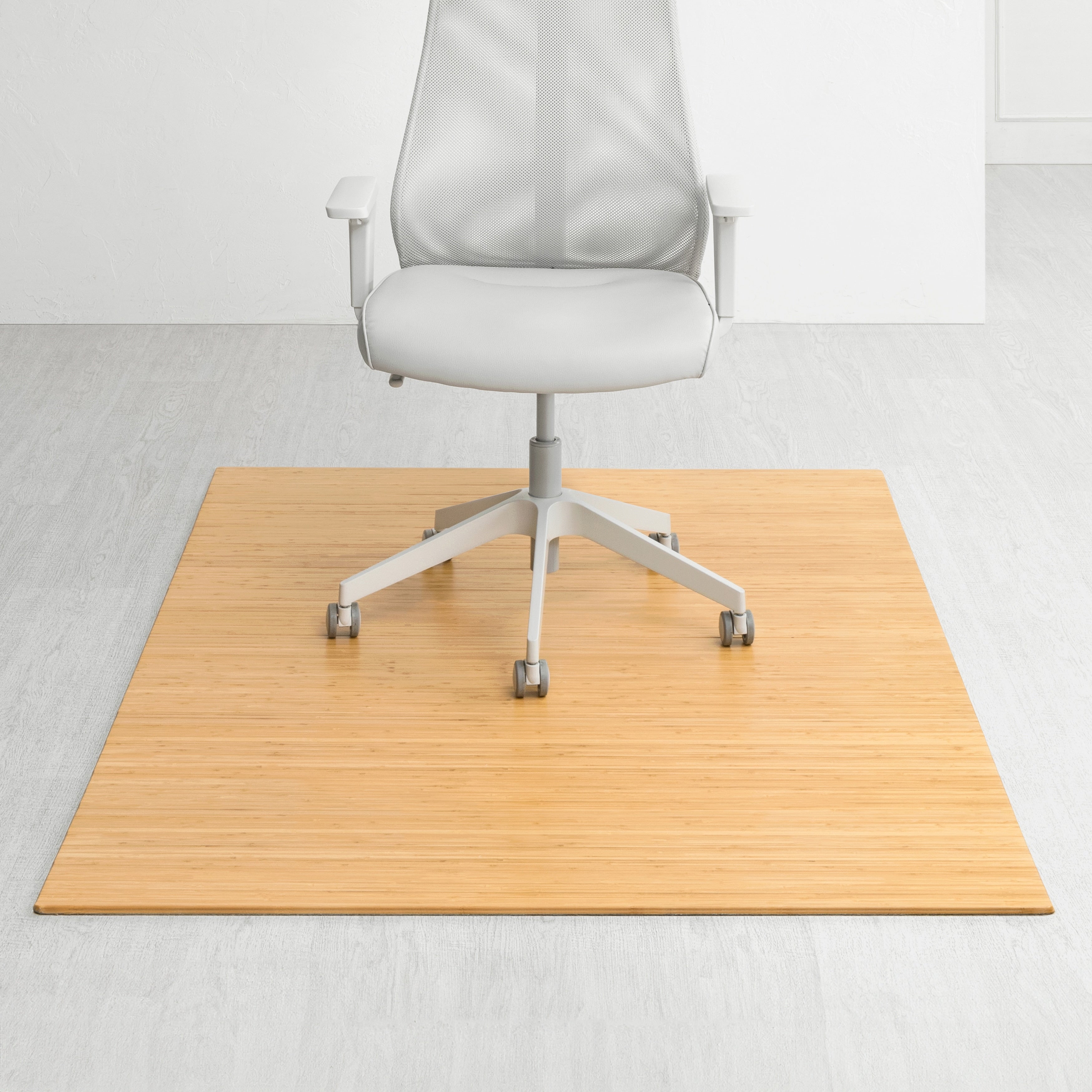 Eco Bamboo Deluxe Rectangular Natural Chair Mat 72 X 48