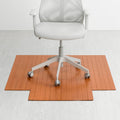 Jani Eco Bamboo Roll Up Rectangular Walnut Chair Mat With Lip