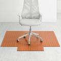 Jani Eco Bamboo Roll Up Rectangular Walnut 4.58 X 4.75 Ft. Chair Mat With Lip