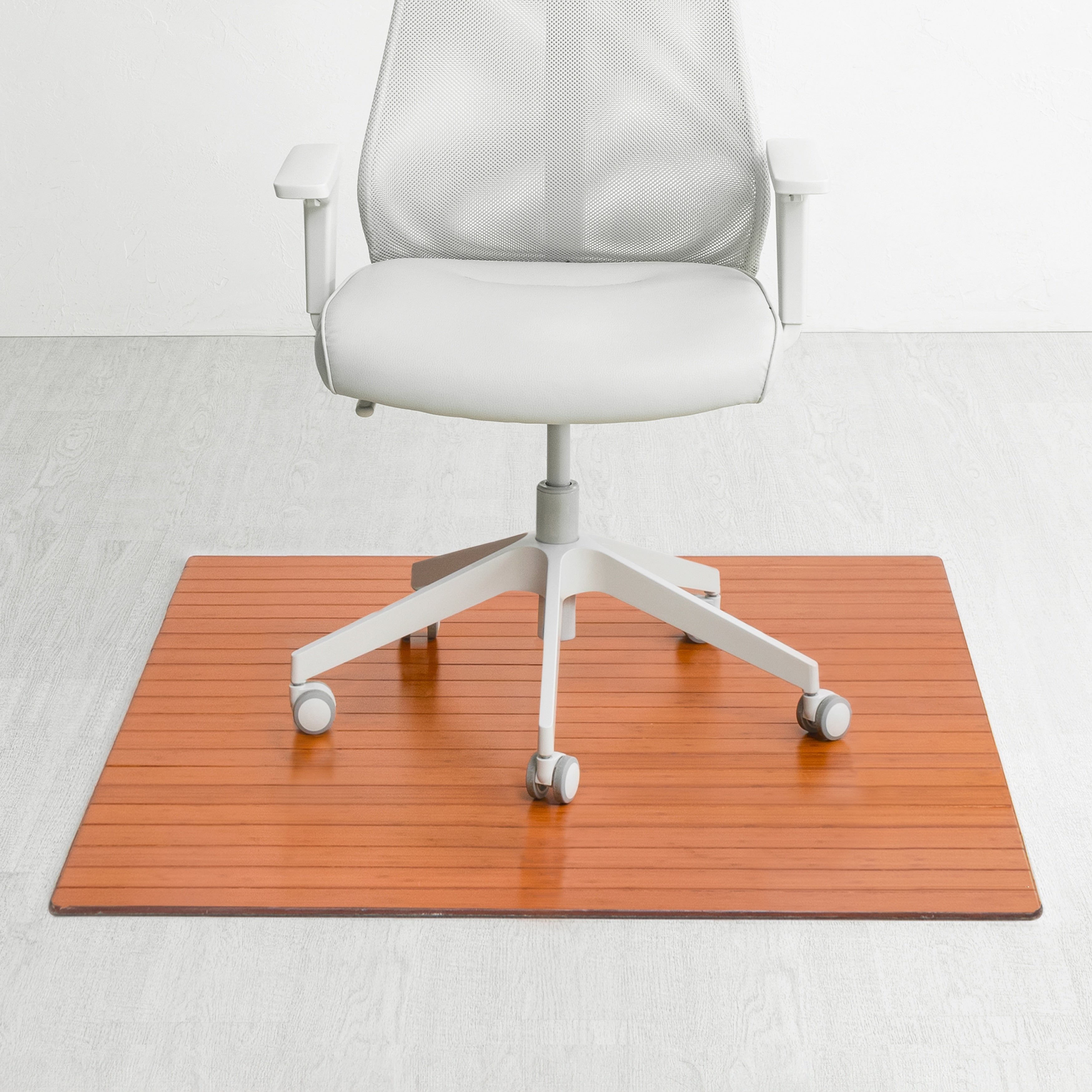 Jani Eco Bamboo Roll Up Rectangular Walnut Chair Mat