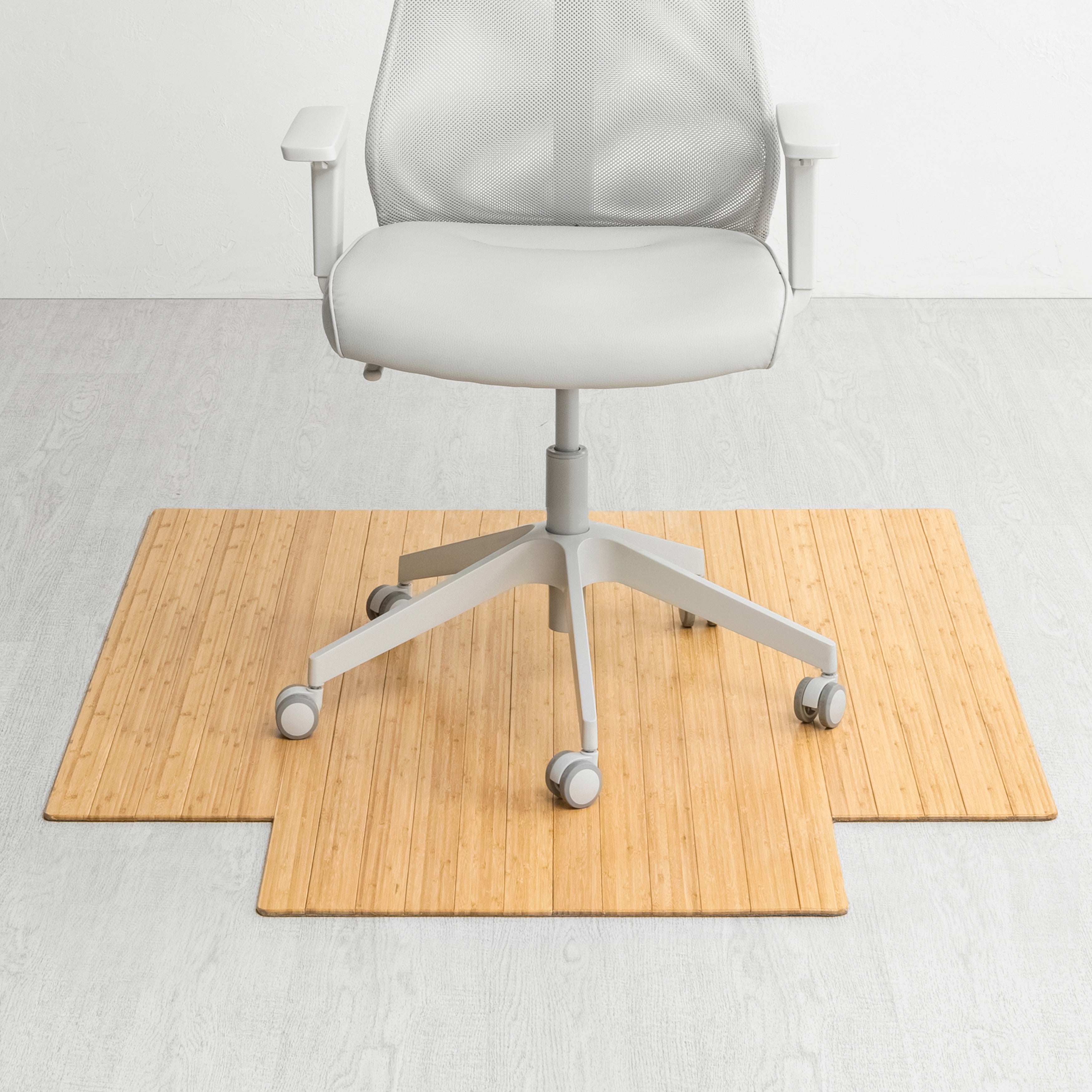 Eco Bamboo Standard Natural Chair Mat With Lip 44 X 52