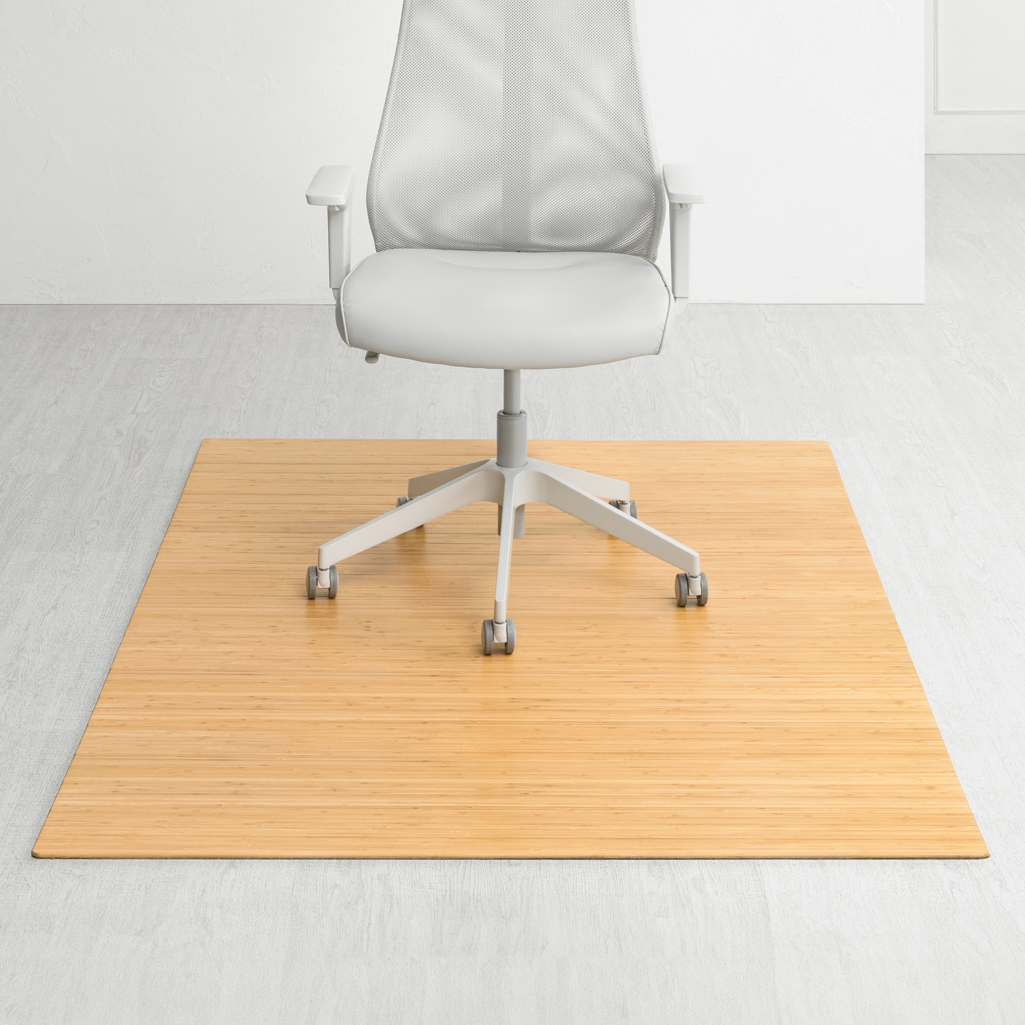 Eco Bamboo Standard Rectangular Natural Chair Mat 72 X 48