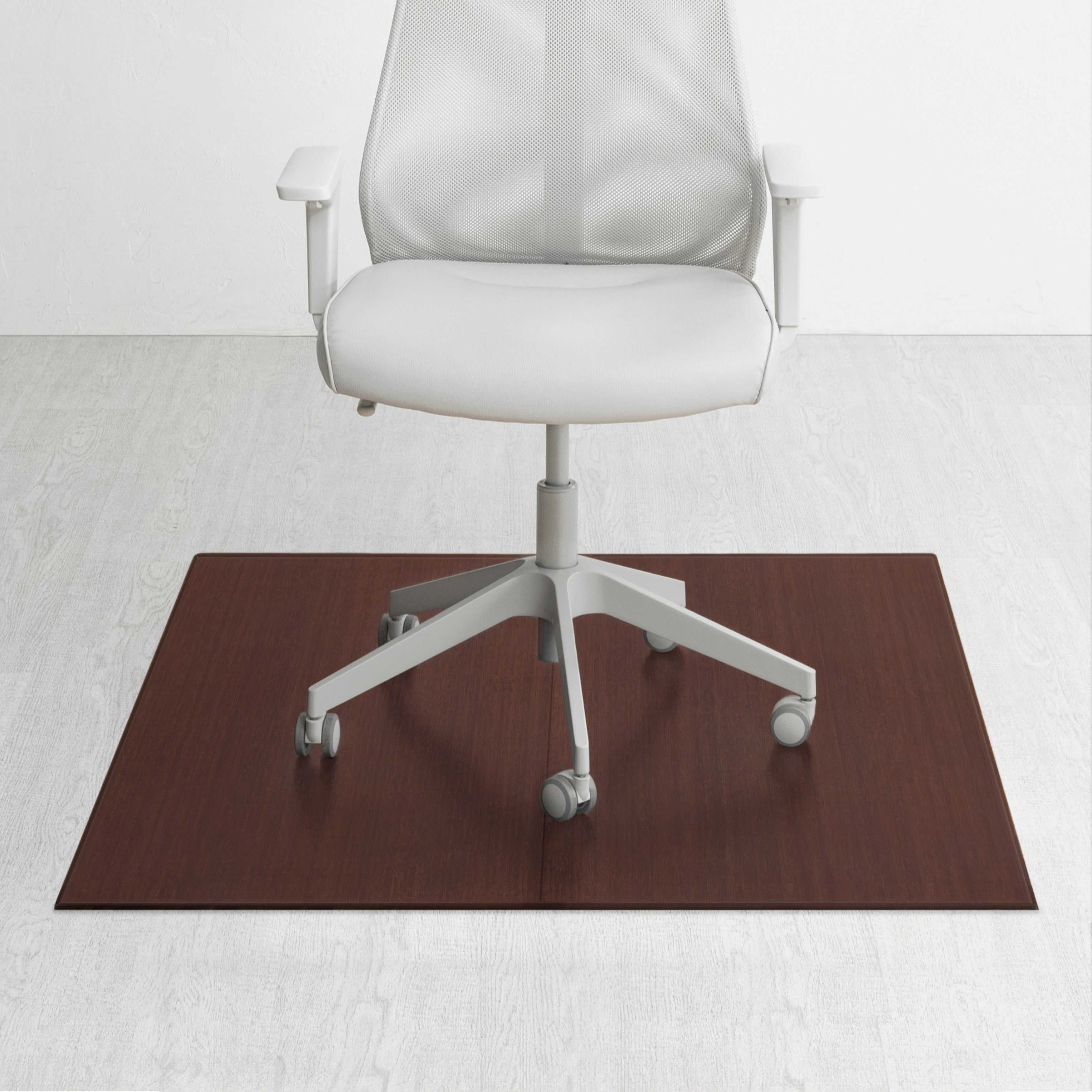 Jani Eco Bamboo 42 X 48 Inch Deluxe Tri Fold Rectangular Chair Mat