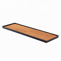 Jani Natural Recycled Rubber Boot Tray With Cross Embossed Coir Insert