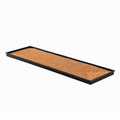 Jani Natural Recycled Rubber Boot Tray With Rectangle Embossed Coir Insert