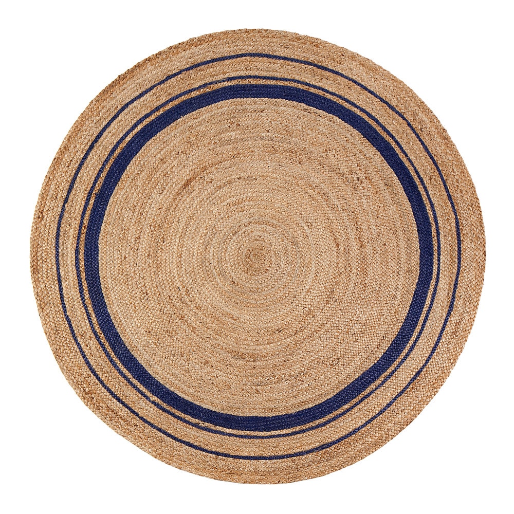 Jani Tara Blue Rings Jute Rug