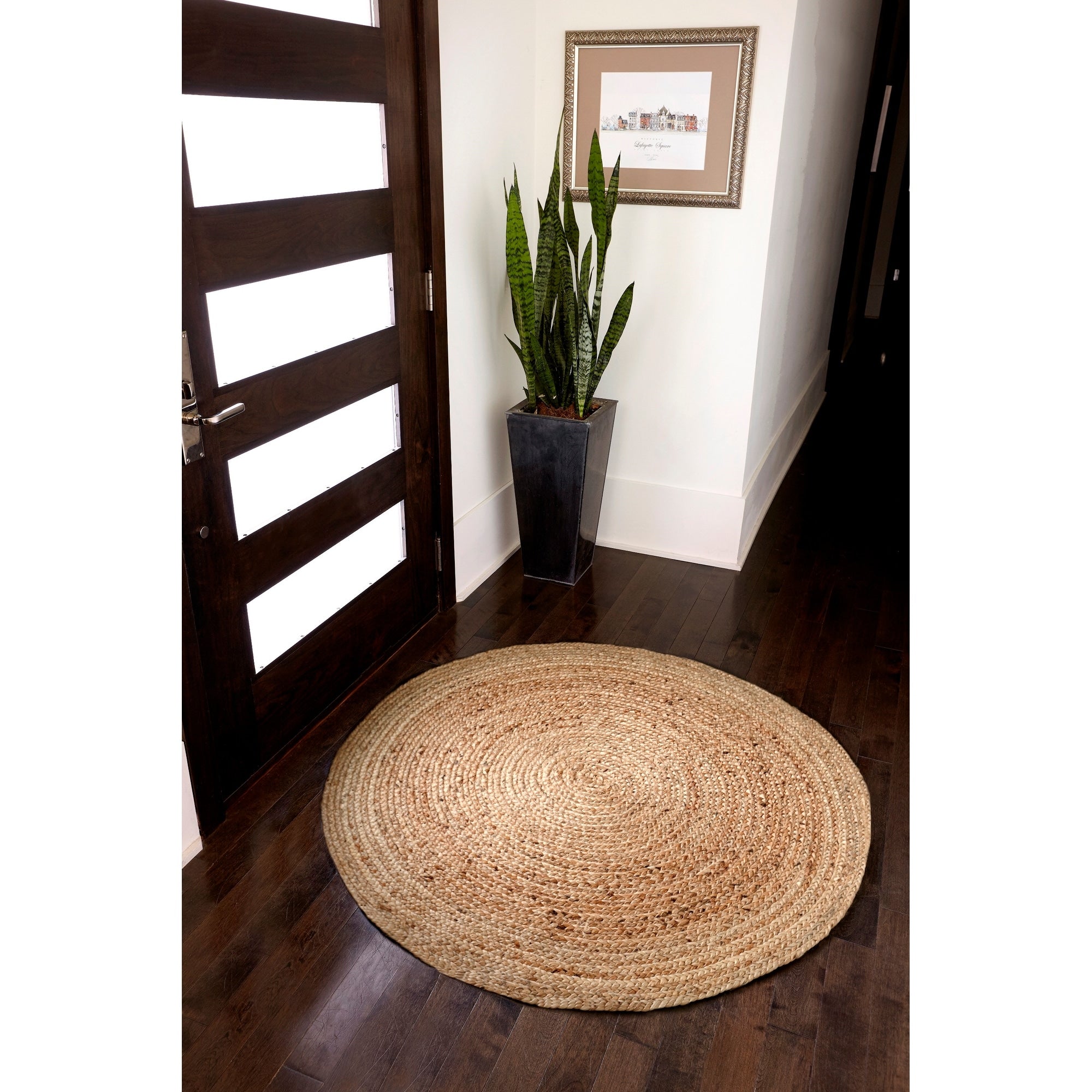 Jani Tara Braided Natural Jute Rug 4 Round