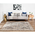 Jani Zora Distressed Grey Jute Blend Rug 76 X 9