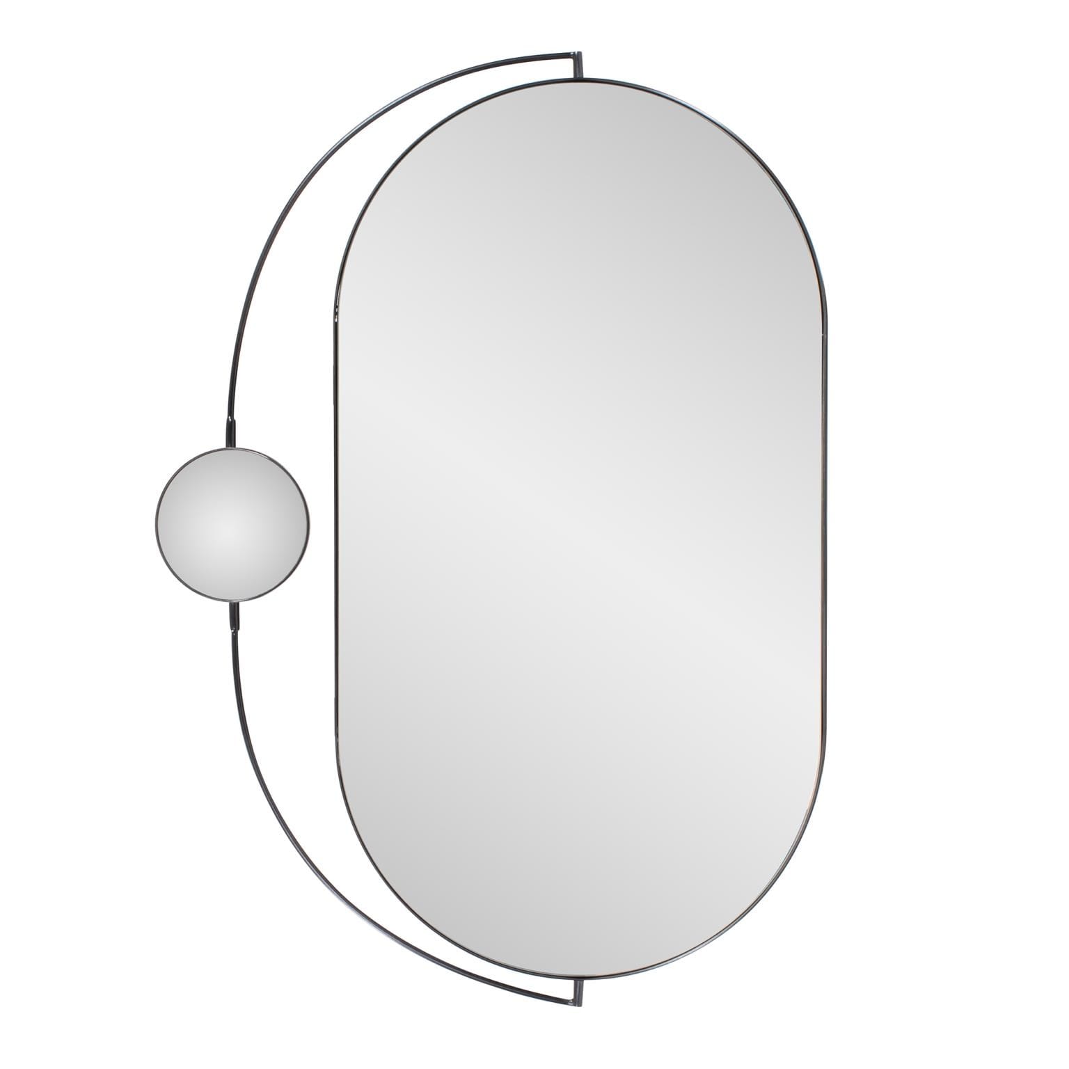 Janik Stainless Steel Double Vanity Mirror Brushed Black 40H X 28W X 1D