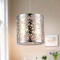 Janna 1 Light Metal 8 Inch Chrome Finish Pendant Lamp