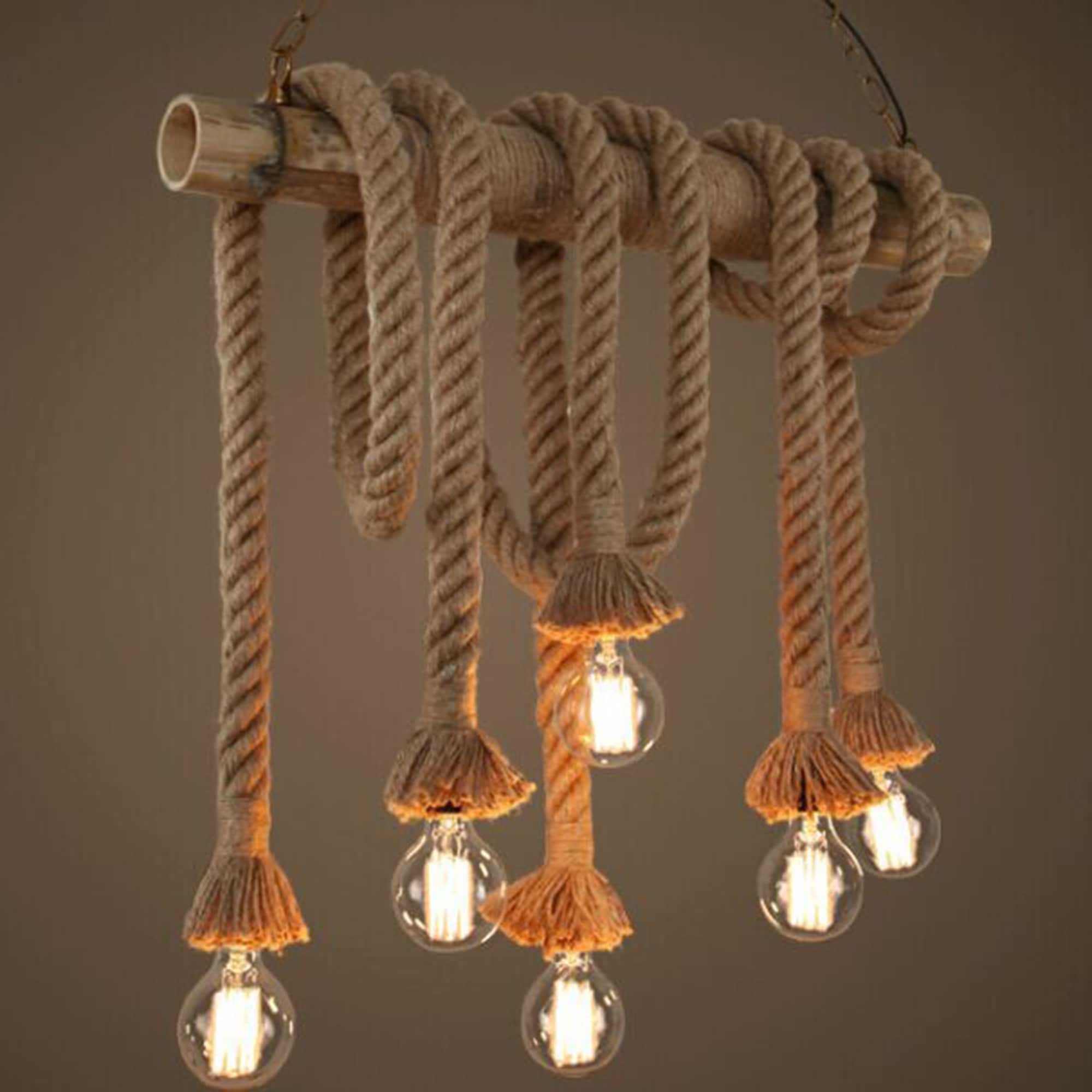 Jans Brown 6 Light Chandelier