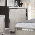 Jardel Transitional Silver 5 Drawer Chest By Foa