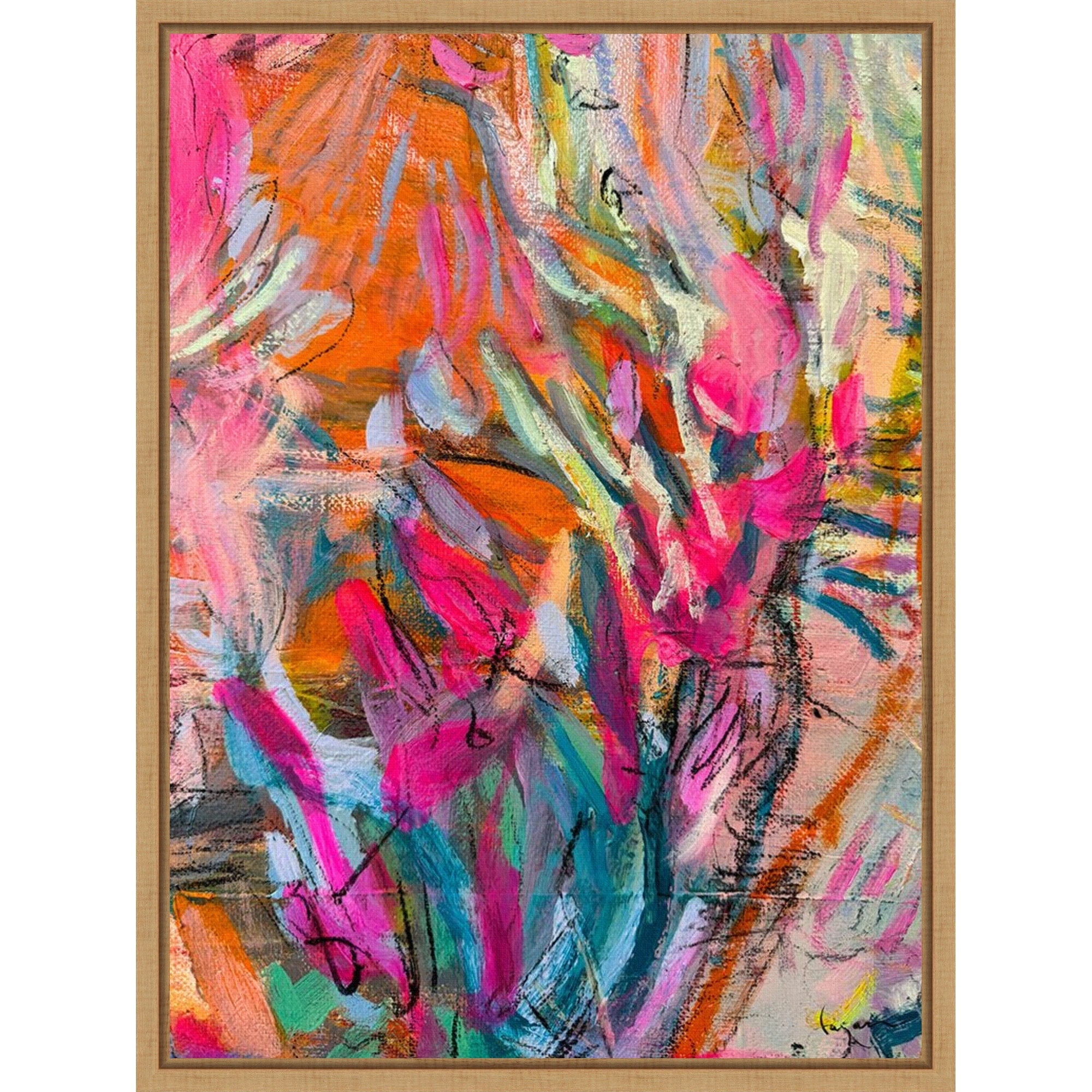 Jardin Magique V By Dorothy Fagan Framed Canvas Wall Art Print