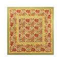 Jardine Red Green Floral Cotton Tablecloth