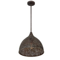 Jasmine 1 Light Forged Bronze Pendant 14 W X 12 H
