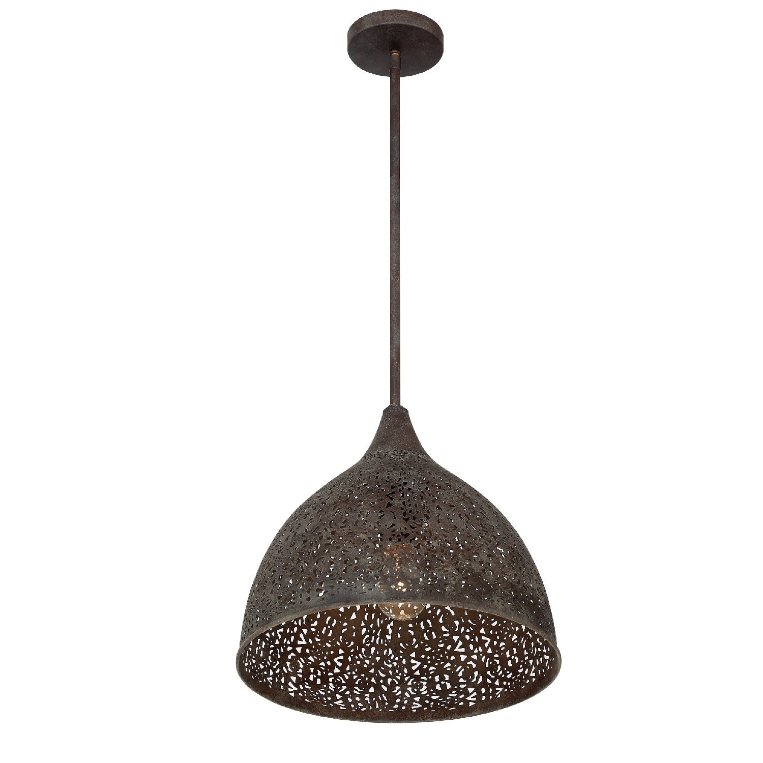 Jasmine 1 Light Forged Bronze Pendant 14 W X 12 H