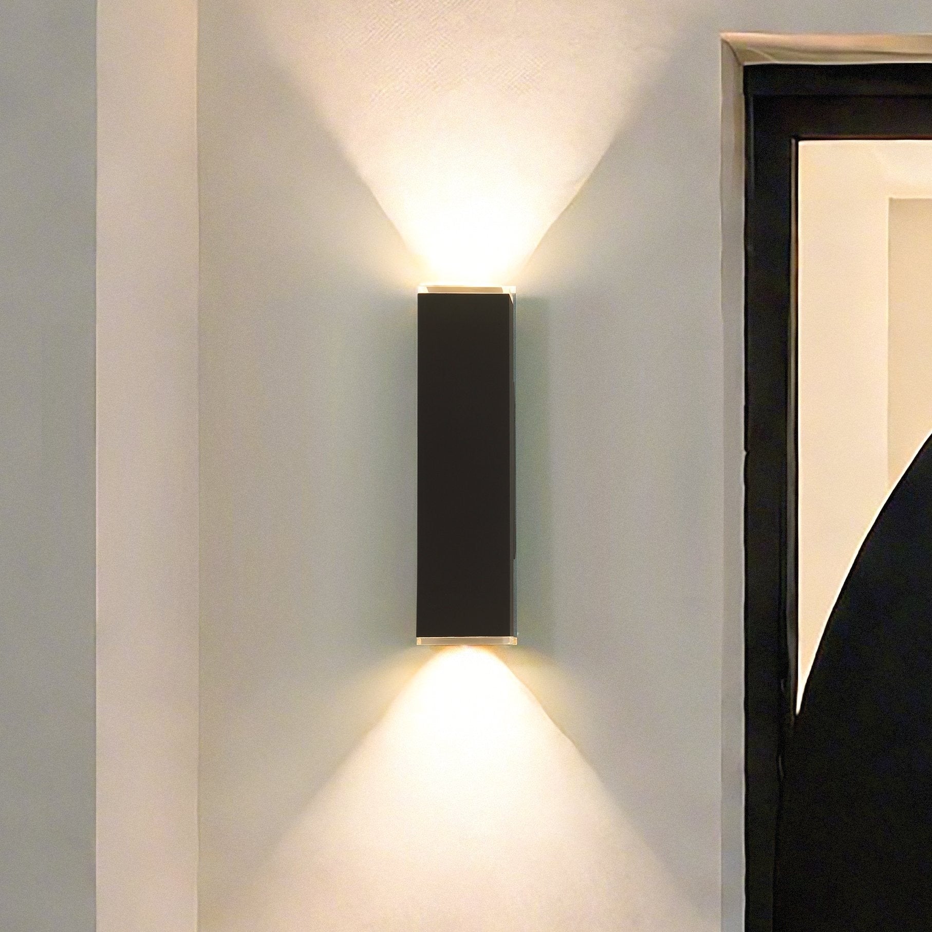 Jasper 20 Inch 2 Light Textured Black Led Exterior Wall Sconce