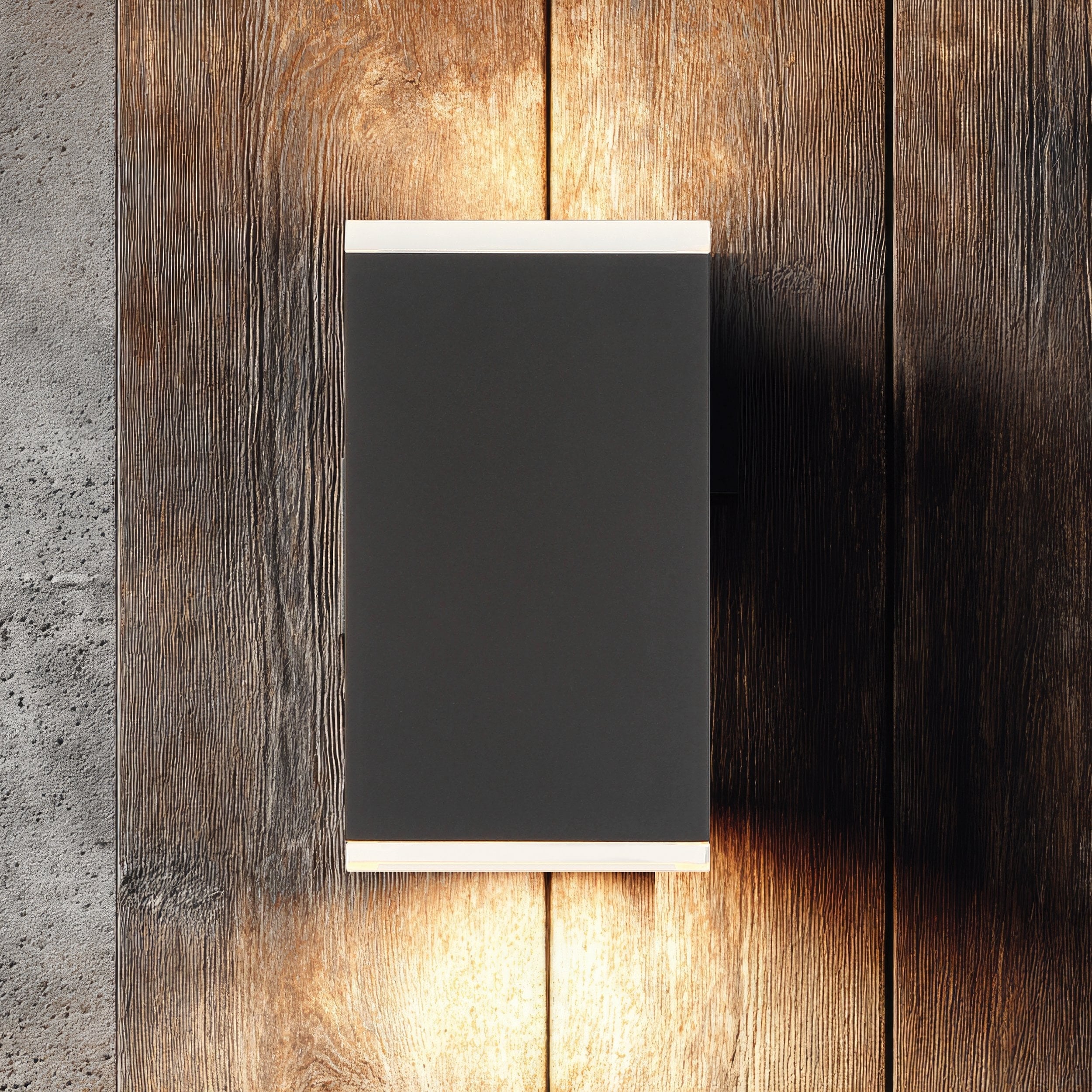 Jasper 8 Inch 2 Light Textured Black Led Exterior Wall Sconce