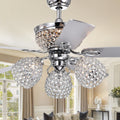 Jasper Silver Lighted Ceiling Fan With Multiple Lamps 52 X H 22.52