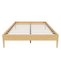 Javlergo Full Queen King Size 100 Natural Bamboo Platform Bed Noise Free Technology Metal Support Rod No Box Spring Needed