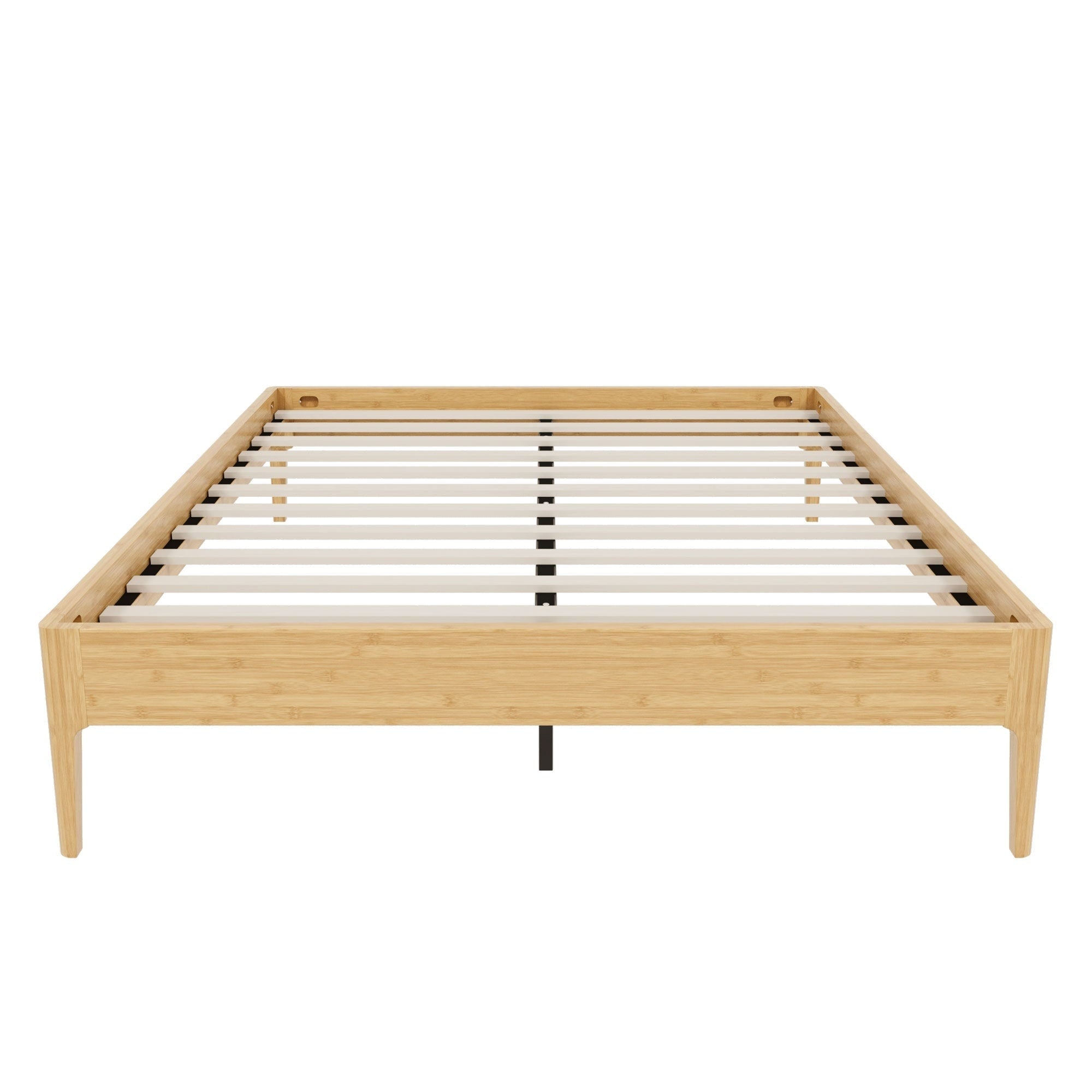 Javlergo Full Queen King Size 100 Natural Bamboo Platform Bed Noise Free Technology Metal Support Rod No Box Spring Needed