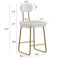 Javlergo Living Room Chair Set Of 2 4 Modern Armless Accent Chair With Double Footrest Bar Stools For Multiple Rooms