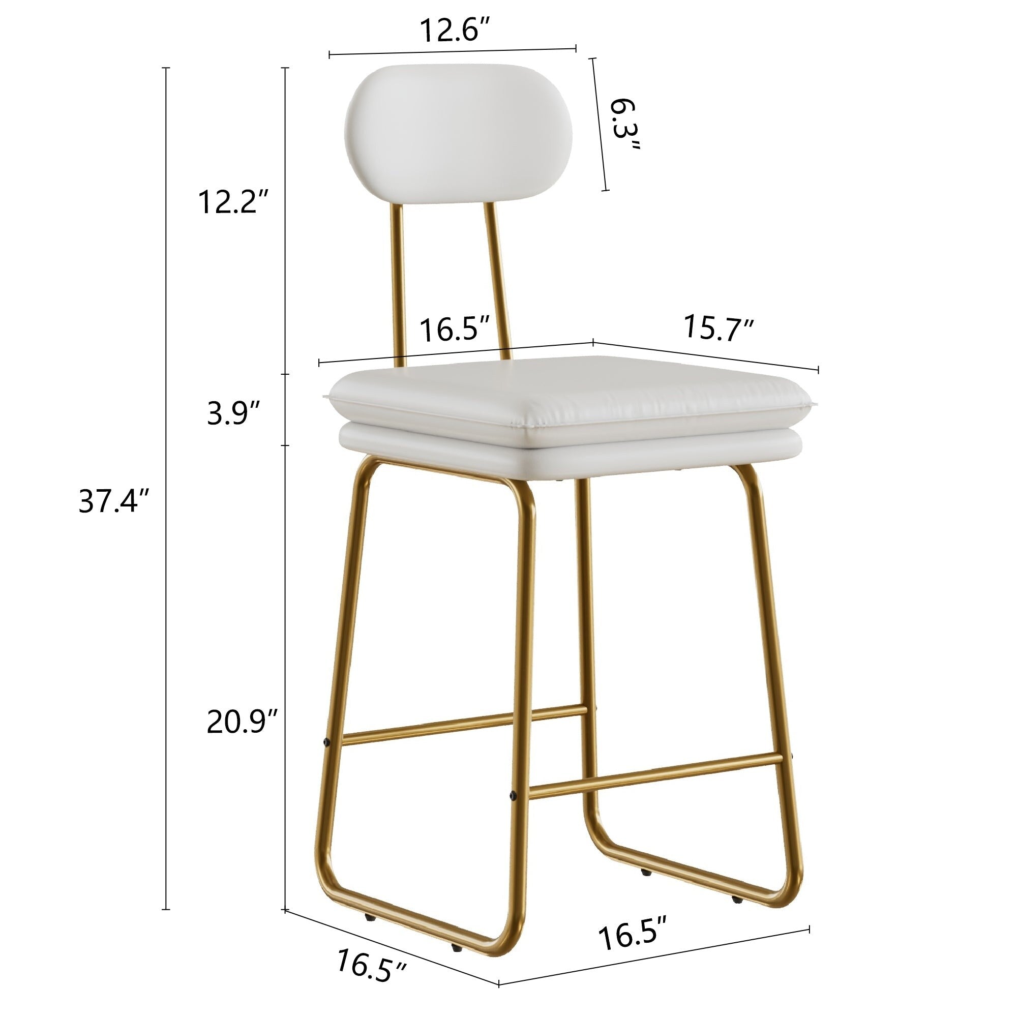 Javlergo Living Room Chair Set Of 2 4 Modern Armless Accent Chair With Double Footrest Bar Stools For Multiple Rooms