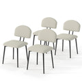 Javlergo Modern Pu Leather Dining Chairs Set Of 2 Or 4 Upholstered Side Chairs Oval Back Compact Kitchen Chairs For Dining Room