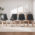 Javlergo Set Of 4 Dining Chairs Lightweight Plastic Chairs With X Shaped Support Multi Purpose Seating For Living Room Bedroom