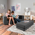 Jaxx Big Kids Convertible Sleeper Sofa Ottoman Set