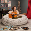 Jaxx Faux Fur 6 Cocoon Bean Bag Sofa