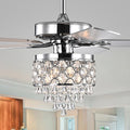 Jay 52 Inch 5 Blade 3 Light Silver Ceiling Fan