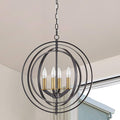 Jayce Gold Bronze 4 Light Metal Orb Chandelier