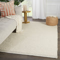 Jayda Handmade Solid Cream Light Gray Area Rug