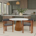 Jazmin Contemporary Dining Chair In Black Brushed Wood And Charcoal Fabric Set Of 2