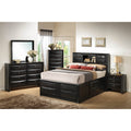 Jazz Black 6 Piece Storage Bedroom Set