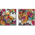 Jazz It Up I Ii By Eric Waugh 2 Pc Gallery Wrapped Canvas Giclee Set 18 In X 18 In Each Canvas In Set