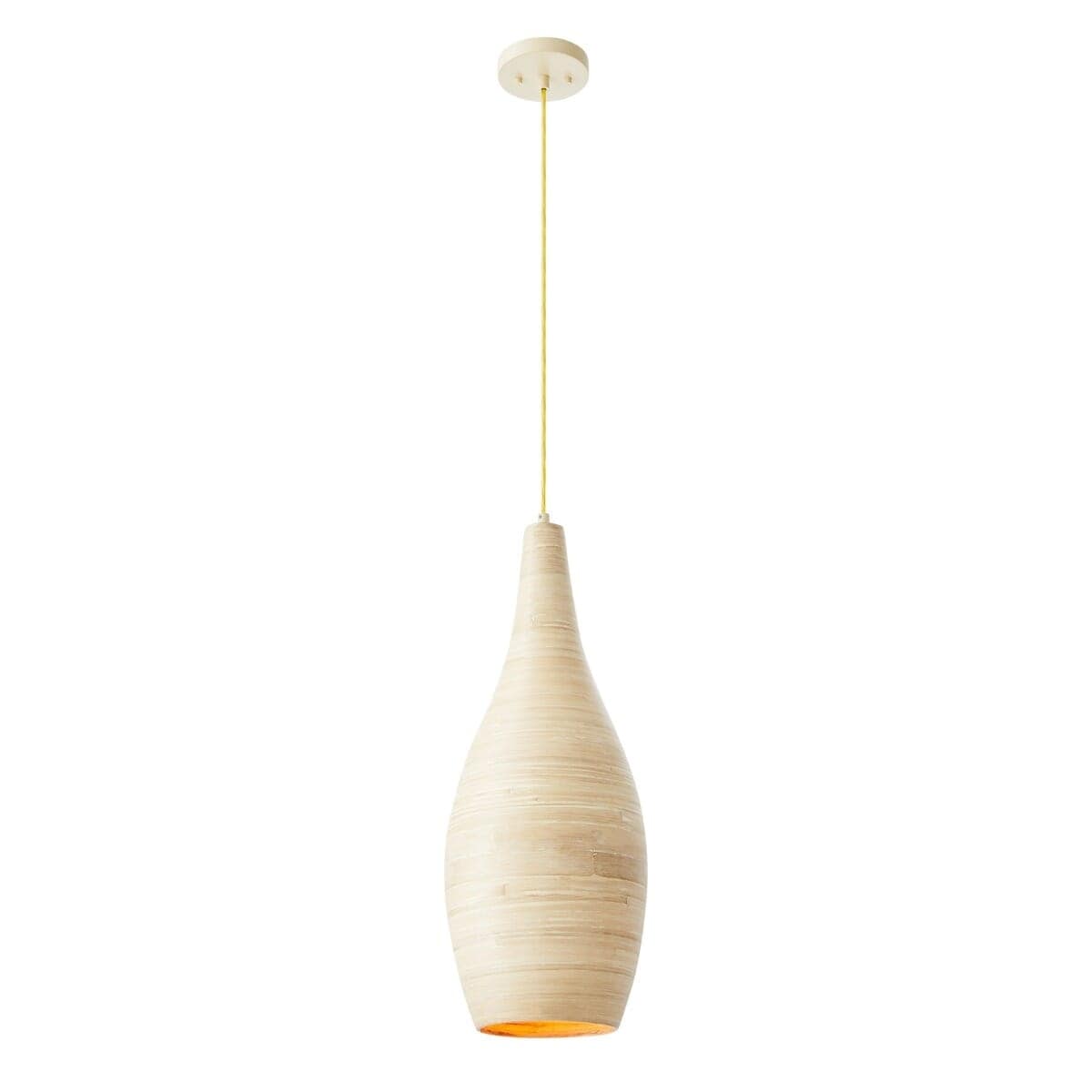 Jean 1 Light Pendant In Natural Bamboo