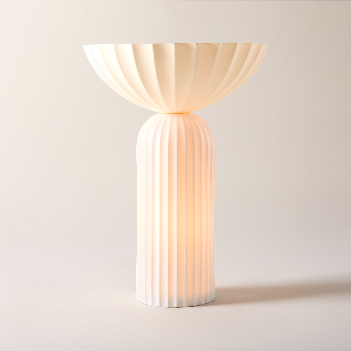 Jeanne Fluted White Porcelain Dome Pendant Light