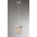 Jehra 1 Light Square Shaped Crystal 6 Inch Chrome Chandelier