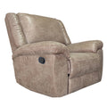 Jem Manual Rocker Recliner Chair Pillow Top Arms Brown Leather
