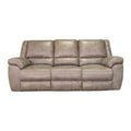 Jem Sofa With Drop Down Table Light Brown Faux Leather 87 Inch