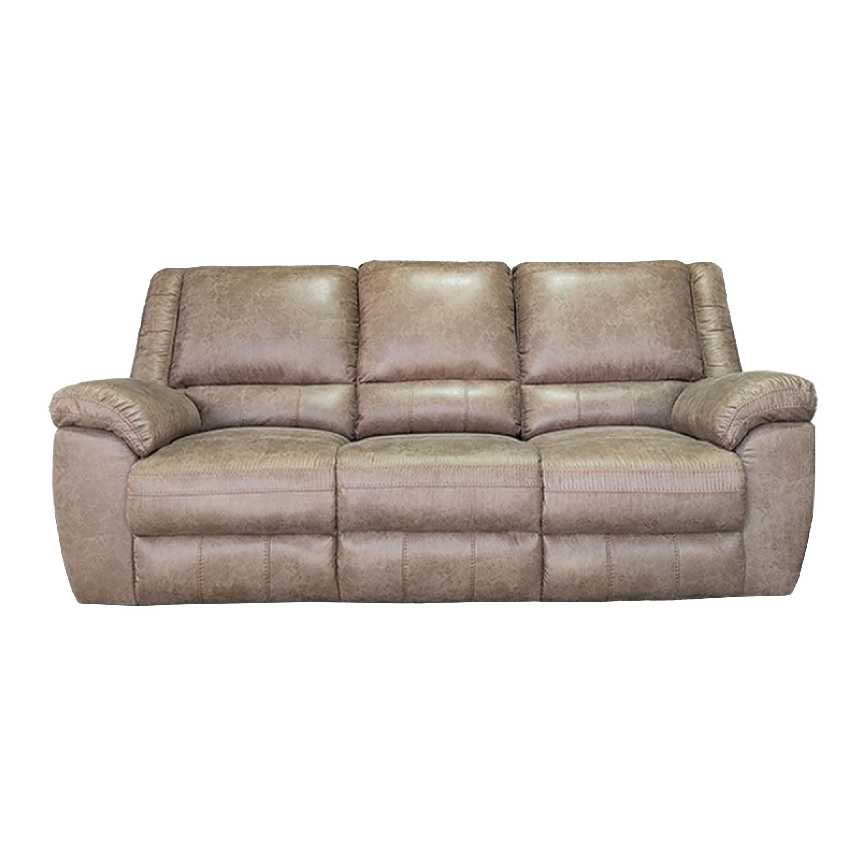 Jem Sofa With Drop Down Table Light Brown Faux Leather 87 Inch