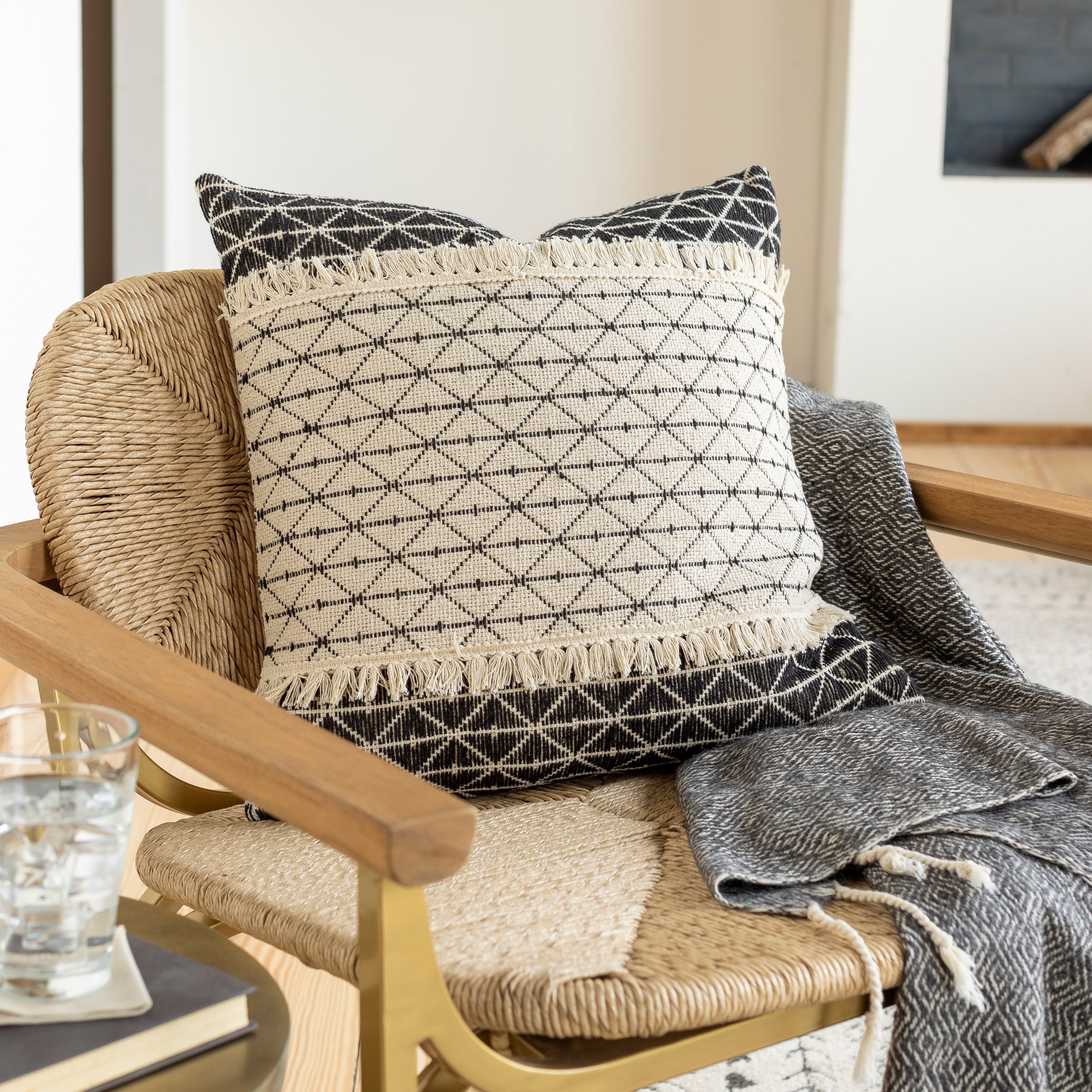 Jena Bohemian Cotton Throw Pillow Cover