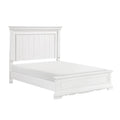 Jena Queen Size Bed Paneled Frame Moldings New Age Farmhouse White