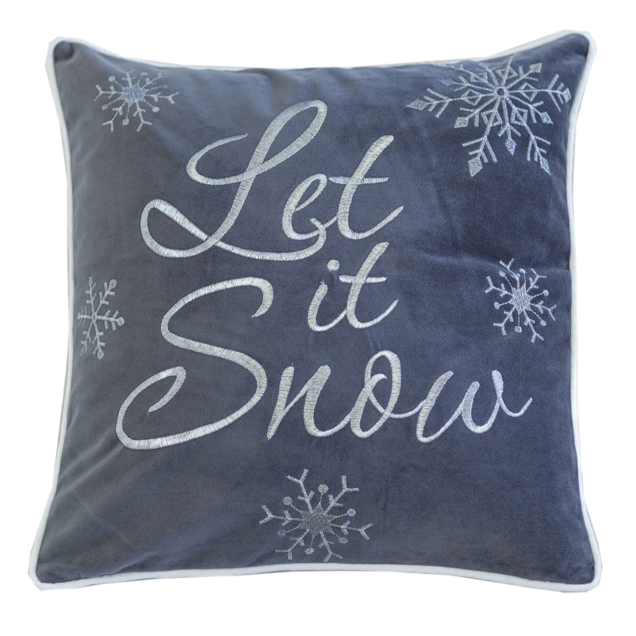 Jenni Christmas Velvet With Embroidery 20 Square Decorative Throw Pillow 2Pk