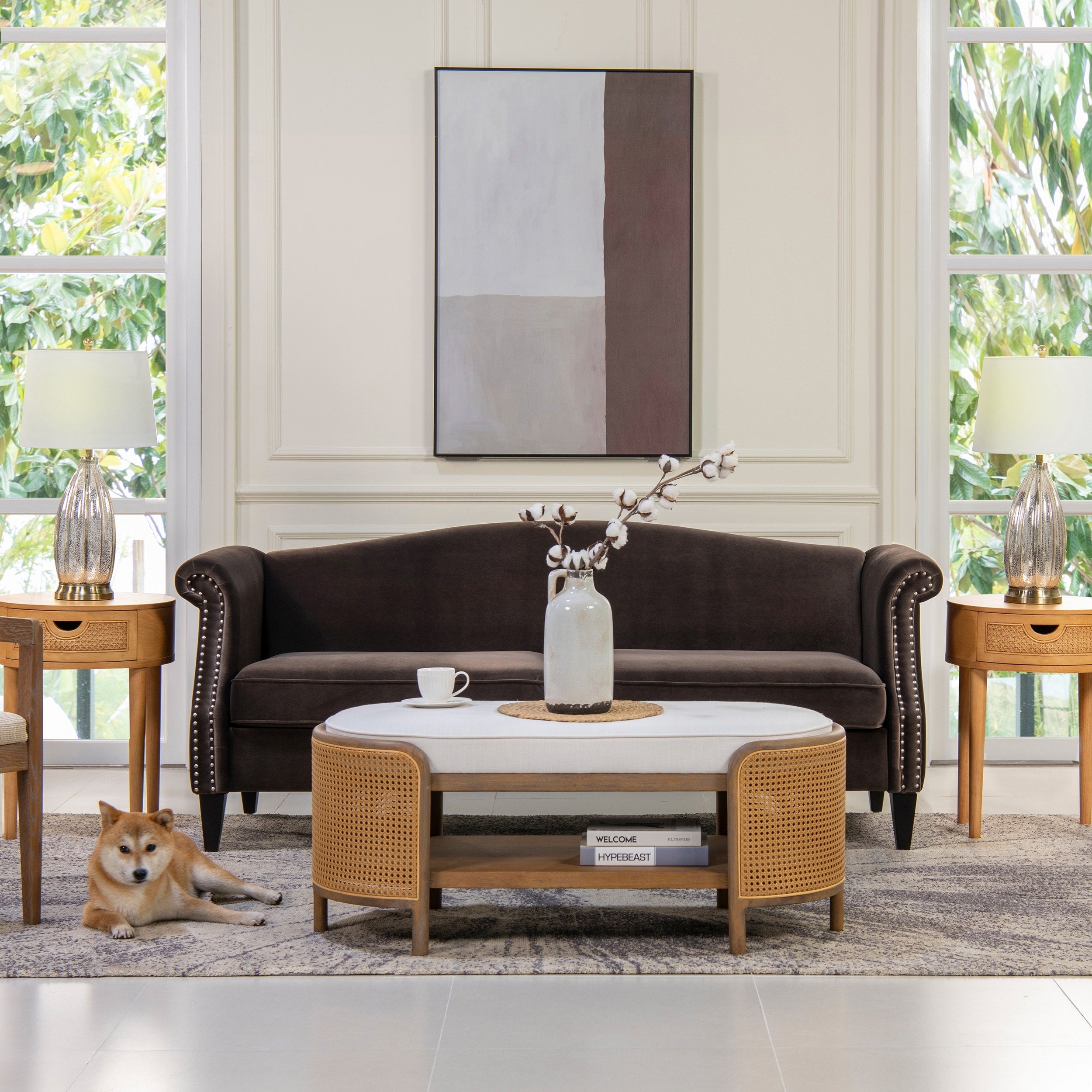 Jennifer Taylor Elaine Camel Back Sofa